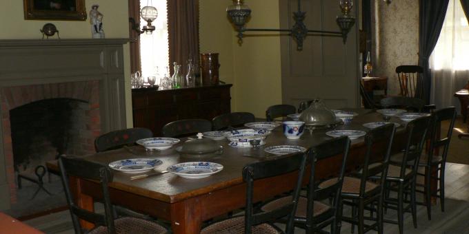 Dining Room at the Half Way House Inn circa 1849